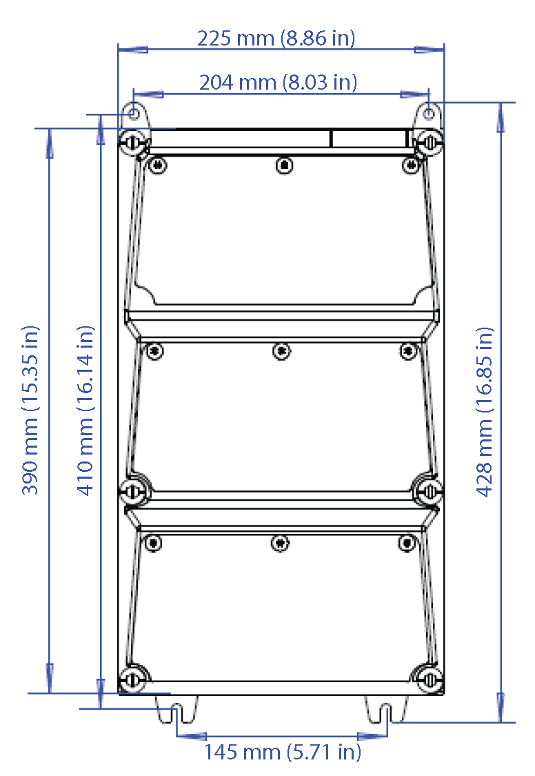 Three Modules, 390 x 225 mm (H x W)
